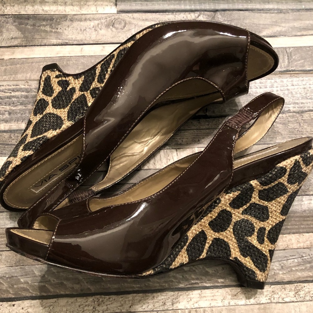Via Spiga Wedge Slingbacks